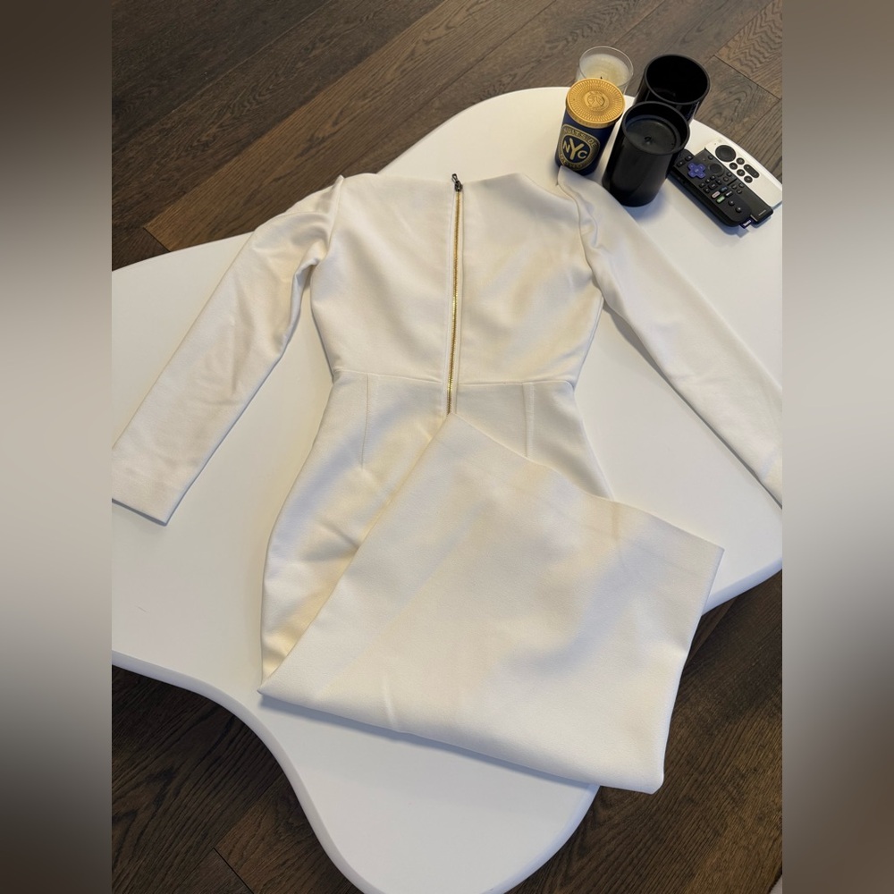 Roland Mouret Ivory Midi Dress - Picture 5 of 10
